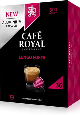 Produktabbildung Caf&eacute; Royal 10169702 Lungo Forte XL Box 36 Kapseln