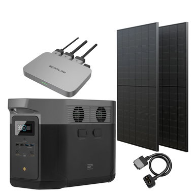 Produktabbildung ECOFLOW SET Delta Max (1600)+ Rigid Solar Panel Power ?Stream+ Kabel