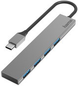 Hama USB-C-Hub USB 3.2 4 Ports grau
