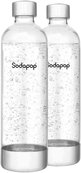 Sodapop Cooper PET Flaschen (2 Stk a 850ml) mit Edelstahl Deckel