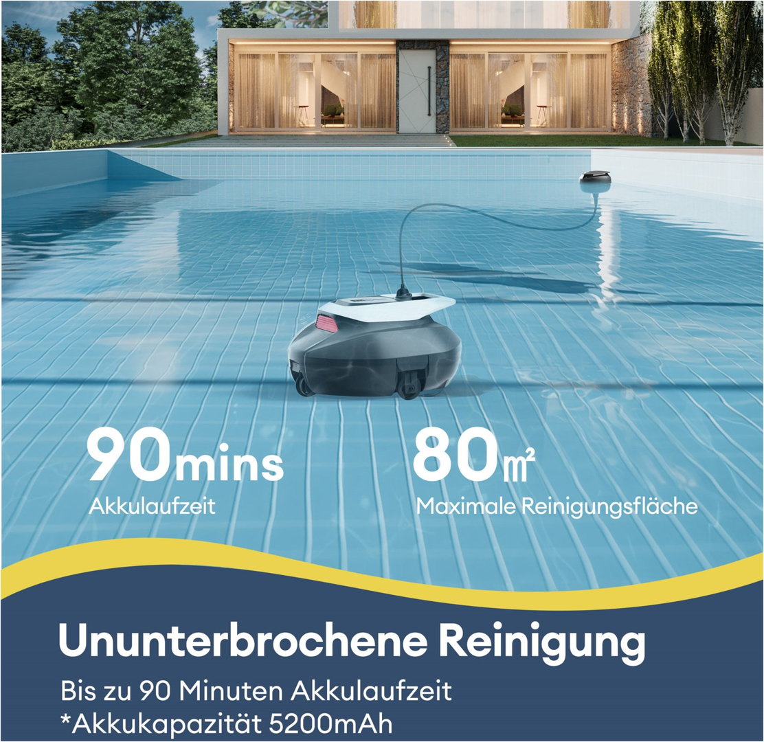 Pooleco 10 Pool-Reinigungsroboter grau