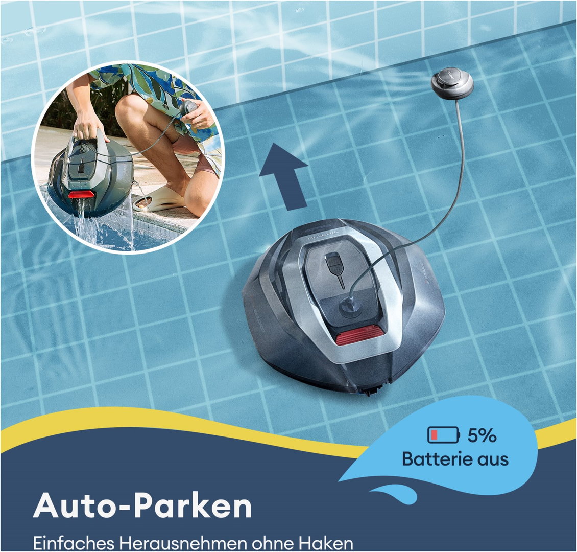 Pooleco 10 Pool-Reinigungsroboter grau