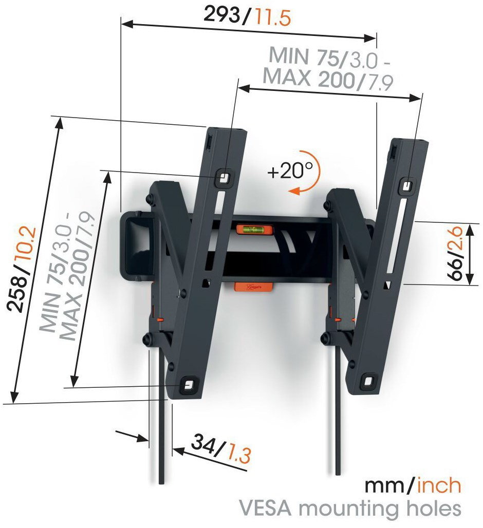 TVM 3215 ClickLoc Tilt (19-43") schwarz