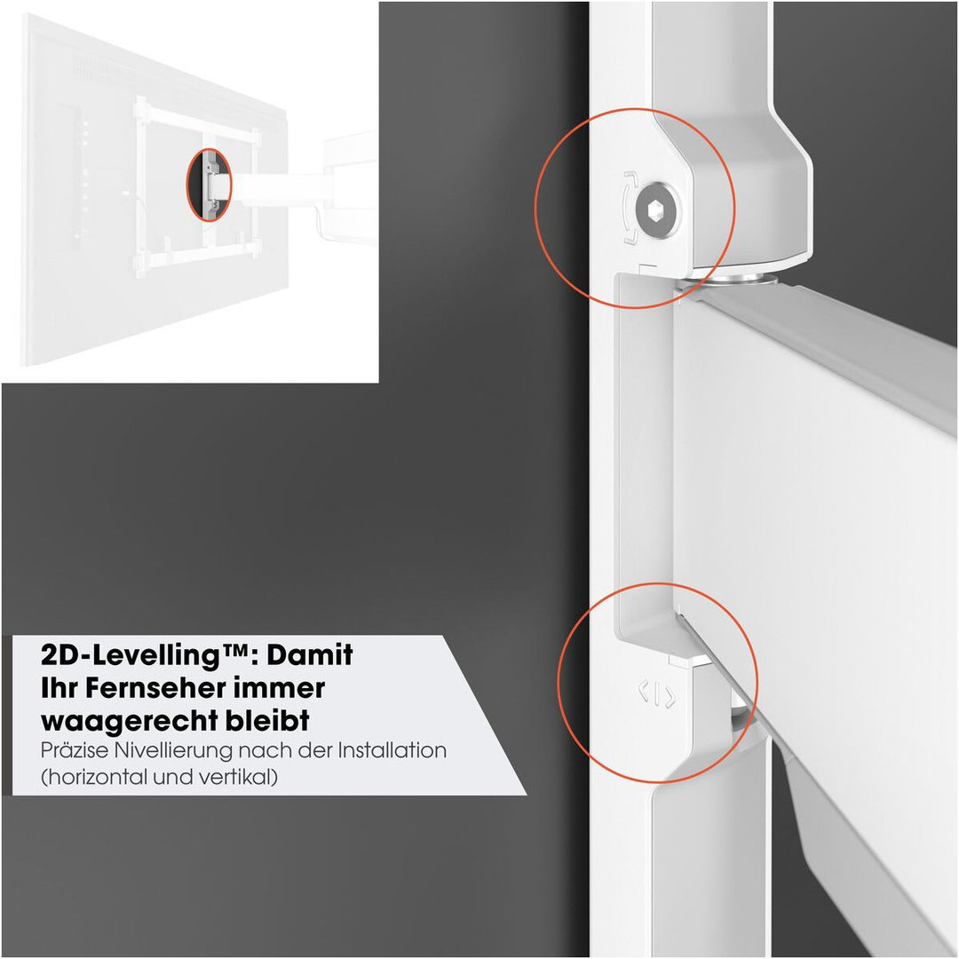 TVM 5645 Full-Motion+ (40-77") wei&szlig;