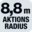 8,8m Aktionsradius