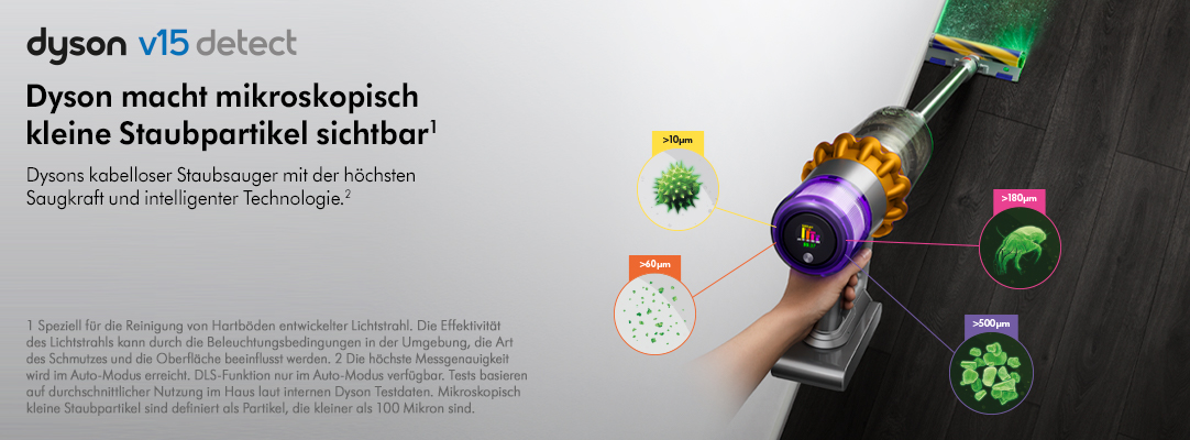 dyson v15 detect - Dyson kabelloser Staubsauger mit den h&ouml;chsten Saugkraft und intelligenter Technologie.