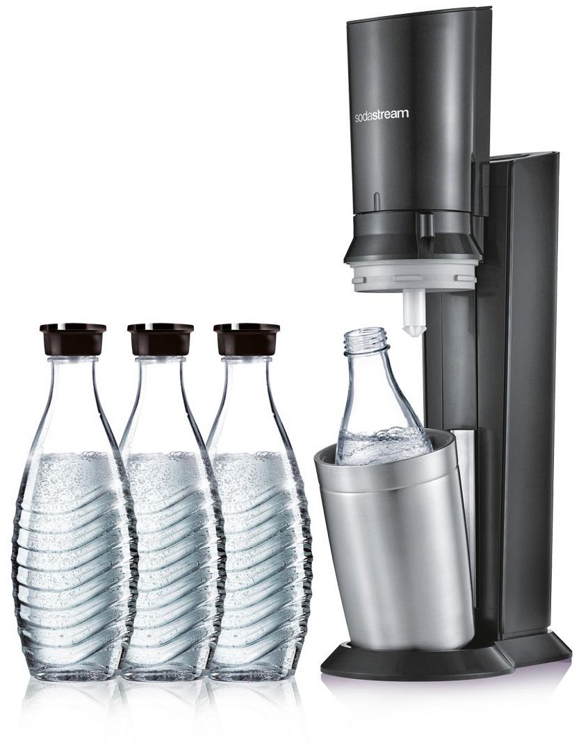 SodaStream Crystal 3.0 Aktionspack 3 Karaffen titan