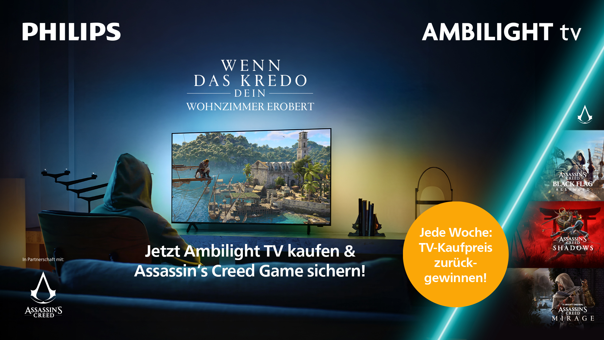 Philips Aktion: 100 Tage Ambilight testen – jetzt bei RED ZAC.